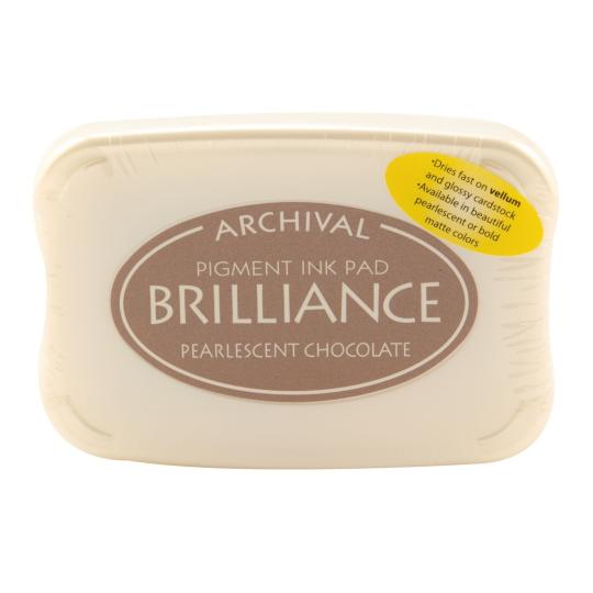 Tsukineko Brilliance Stempelkissen Chocolate / Perlmutt Schoko-Braun Chocolate / Perlmutt Schoko-Braun