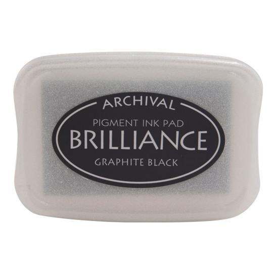 Tsukineko Brilliance Stempelkissen Graphite Black / Schwarz Graphite Black / Schwarz