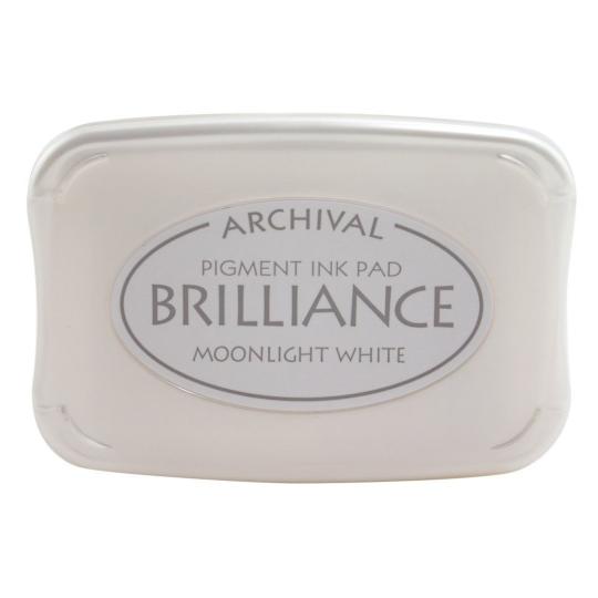 Tsukineko Brilliance Stempelkissen Moonlight White / Weiß Moonlight White / Weiß