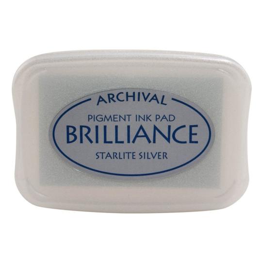 Tsukineko Brilliance Stempelkissen Silver / Metallic Starlight Silber Silver / Metallic Starlight Silber