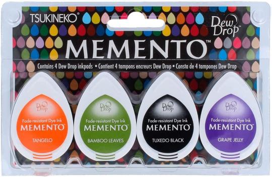 Tsukineko Memento Dew Drops Stempelkissen  4er Set - Jelly Beans 