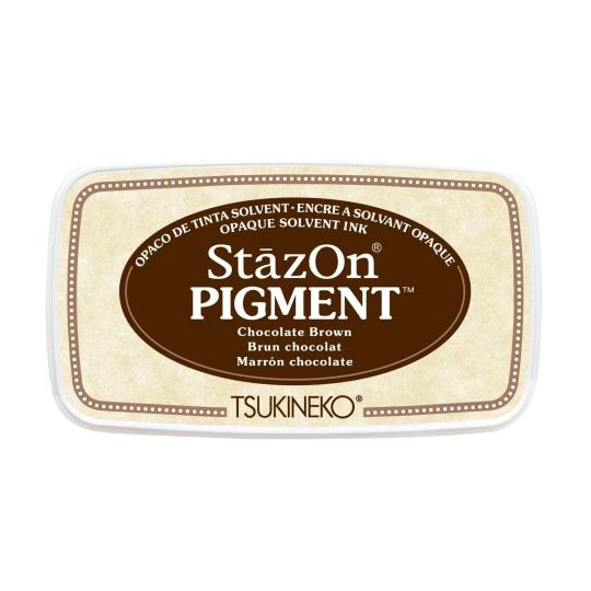 Tsukineko StazOn Pigment Stempelkissen Chocolate Brown / Braun Chocolate Brown / Braun