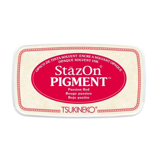 Tsukineko StazOn Pigment Stempelkissen Passion Red / Rot Passion Red / Rot