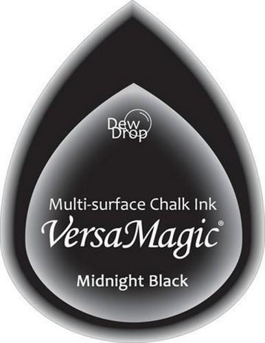 Tsukineko Versa Magic Chalk Dew Drops Stempelkissen Midnight Black