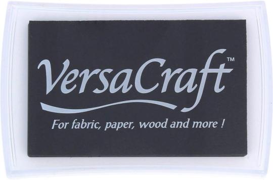 Tsukineko VersaCraft L Textil Stempelkissen Real black / Echtes Schwarz Real black / Echtes Schwarz