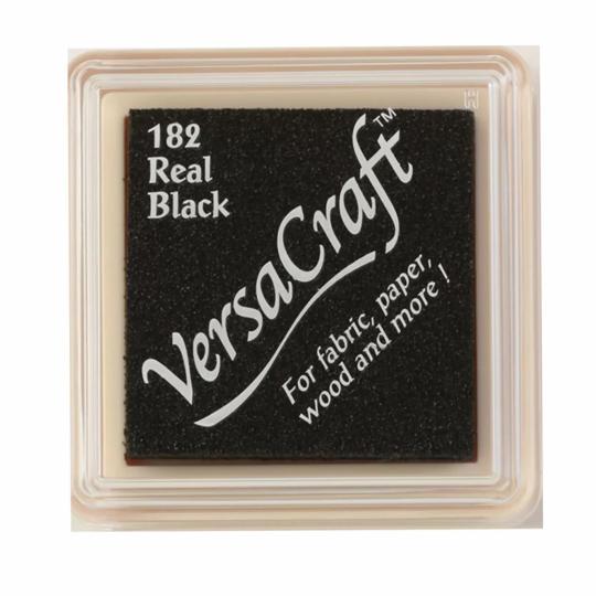 Tsukineko VersaCraft S Textil Stempelkissen Real black / Schwarz Real black / Schwarz