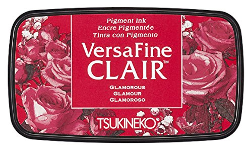 Tsukineko VersaFine clair Stempelkissen Glamorous / Rot Glamorous / Rot