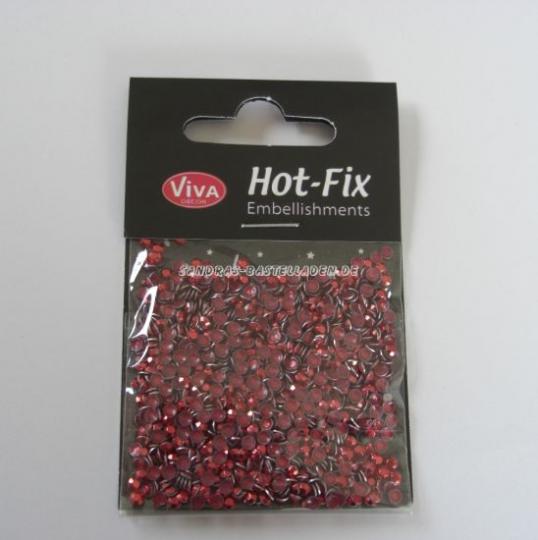 Viva-Decor Hot-Fix Nieten Metallic rot 3mm /1200 Stück 