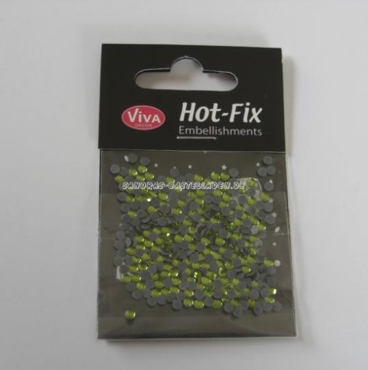 Viva-Decor Hot-Fix Strasssteine Glas Peridot 3mm/ 360Stk. 