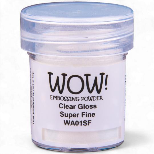 WOW Embossing Pulver 15ml - Clear - Clear Gloss - Super Fine Clear Gloss - Super Fine