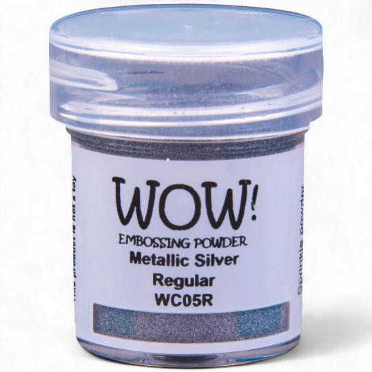 WOW Embossing Pulver 15ml - Metallic - Silver - Regular Silver - Regular