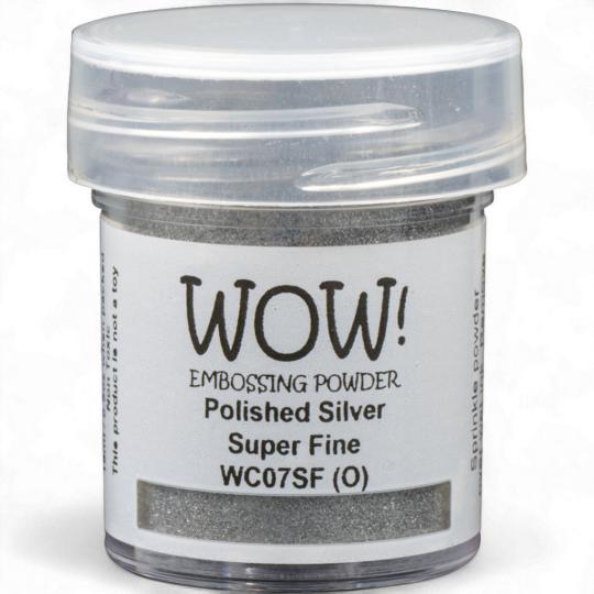 WOW Embossing Pulver 15ml - Metallic - Polished Silver - Super Fine Polished Silver - Super Fine
