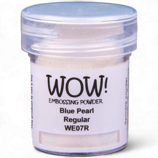 WOW Embossing Pulver 15ml - Pearl - Blue Pearl - Regular Blue Pearl - Regular