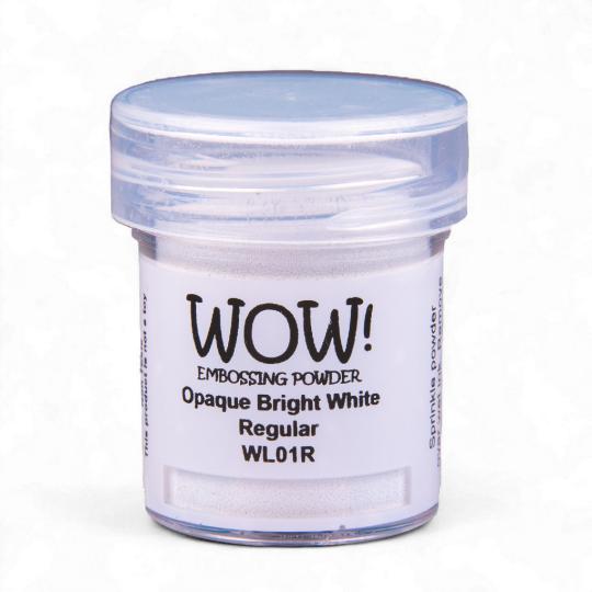 WOW Embossing Pulver 15ml - Colour Blends - Opaque Bright White - Regular Opaque Bright White - Regular