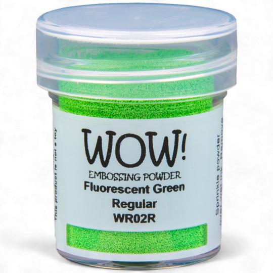 WOW Embossing Pulver 15ml - Fluorescent - Green - Regular Green - Regular