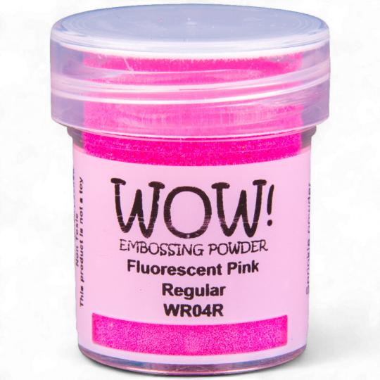 WOW Embossing Pulver 15ml - Fluorescent - Pink - Regular Pink - Regular
