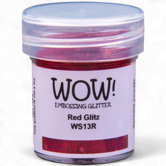 WOW Embossing Pulver 15ml - Glitzer - Red Glitz - Regular Red Glitz - Regular