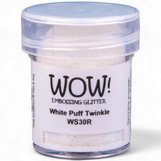 WOW Embossing Pulver 15ml - Glitzer - White Puff Twinkle - Regular White Puff Twinkle - Regular