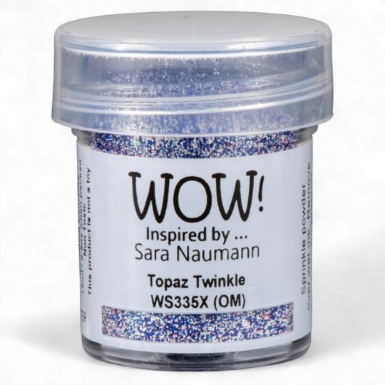 WOW Embossing Pulver 15ml - Glitzer - Topaz Twinkle - X*Sara Naumann* Topaz Twinkle - X*Sara Naumann*