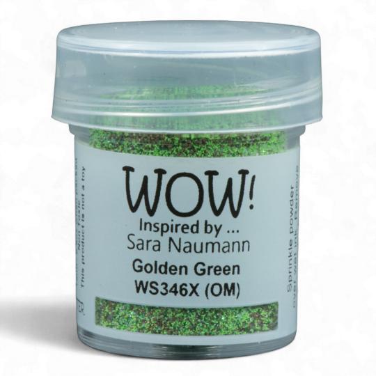 WOW Embossing Pulver 15ml - Glitzer - Golden Green - X*Sara Naumann* Golden Green - X*Sara Naumann*