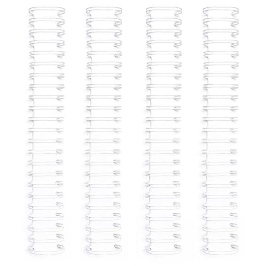 We R Memory Keepers Cinch Bindedraht 4Stk. a 30cm lang / 0,625inch=1,58cm Weiß Weiß