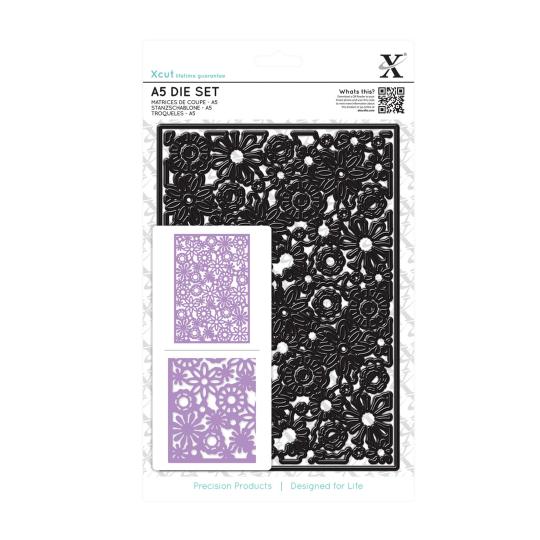 Docrafts Xcut Stanzschablone (1tlg.) - Blumenhintergrund Filigran 