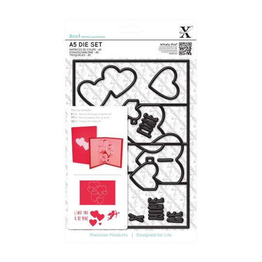 Docrafts Xcut Stanzschablone (11tlg.) - Pop up Karte Love 