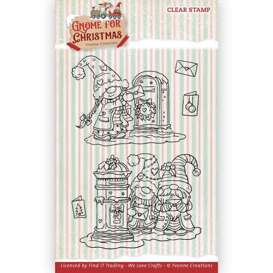 Clearstempel A6 - Yvonne Creations - Gnome for Christmas Letter 