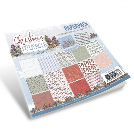 Paperpack - 15,2 x 15,2cm - Yvonne Creations - Christmas Miracle – 170gr - 