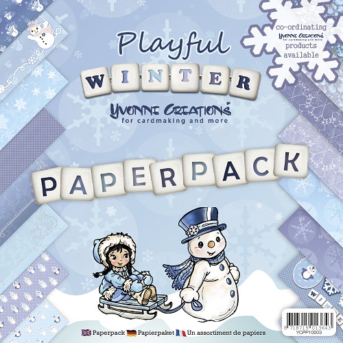 Yvonne Creations Design Papier Set Playful Winter 24 tlg. 15,2x15,2cm 