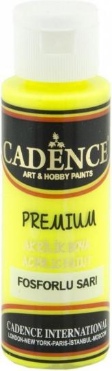 Cadence Premium Neon-Acrylfarbe (Halbmatt) 70ml Neon-Gelb