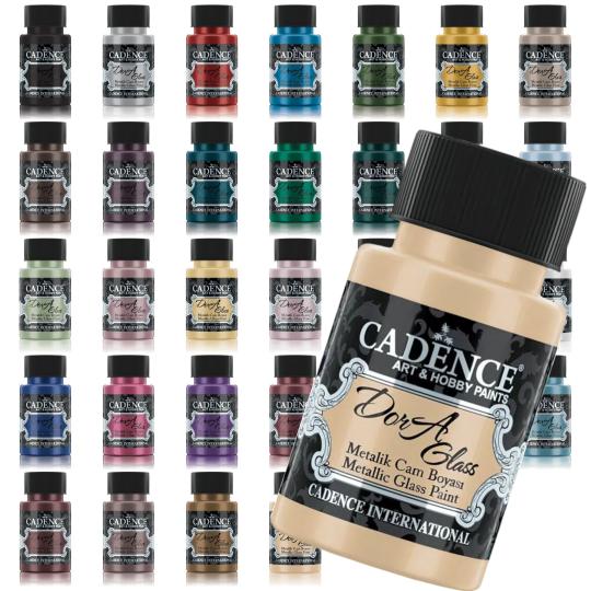 Cadence Dora Glas & Porzellanfarbe Glitzer-Metallic - 50ml 