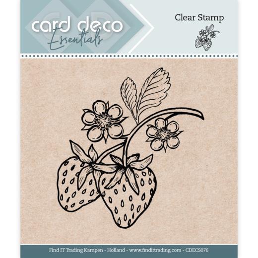 Card Deco Essentials Clearstempel  - Erdbeeren 