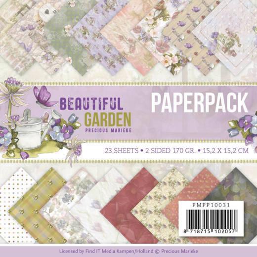 Paperpack - 15,2 x 15,2cm - Precious Marieke – Beautiful Garden – 170gr - 