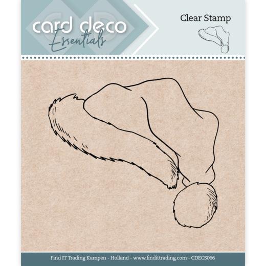 Card Deco Essentials Clearstempel  - Weihnachtsmann Mütze 