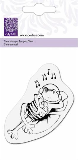 cArt-Us Clear Stempel Frosch Musik 8x11cm 