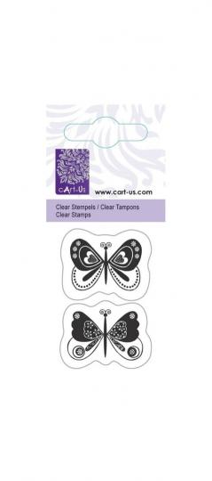 cArt-Us Clear Stempel klein Fantasie Schmetterlinge 5X6cm 