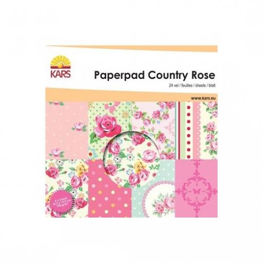 cArt-Us Karton Paper pad country rose 15,2x15,2cm/ 24 Bögen 