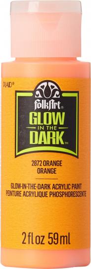 Plaid Folkart - Glow-In-The-Dark Nachtleucht Farbe - 59ml Orange / Orange
