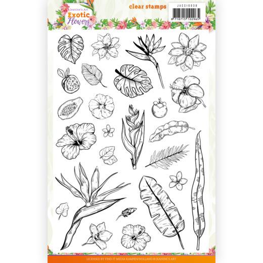 Clearstempel A5 - Jeaninnes Art - Exotic Flowers 