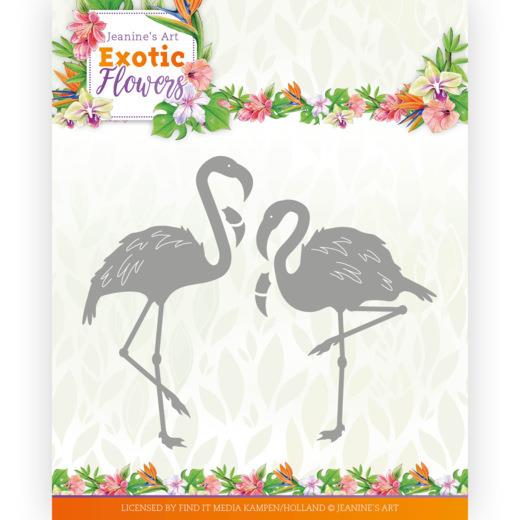 Stanzschablone - Jeanines Art - Exotic Flowers - Flamingo's 