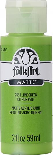Plaid Folkart - Matte Premium Acrylfarbe - 59ml Lime Green / Lindgrün