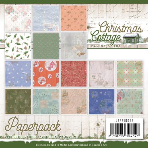 Paperpack - 15,2 x 15,2cm - Jeanines Art - Christmas Cottage – 170gr - 