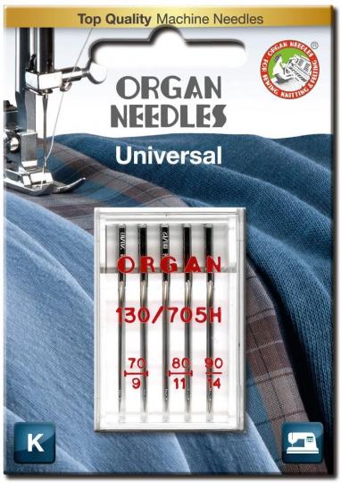 Organ Needles 5 Nähmaschinennadeln - Universal 70-80-90 - 130/705H 
