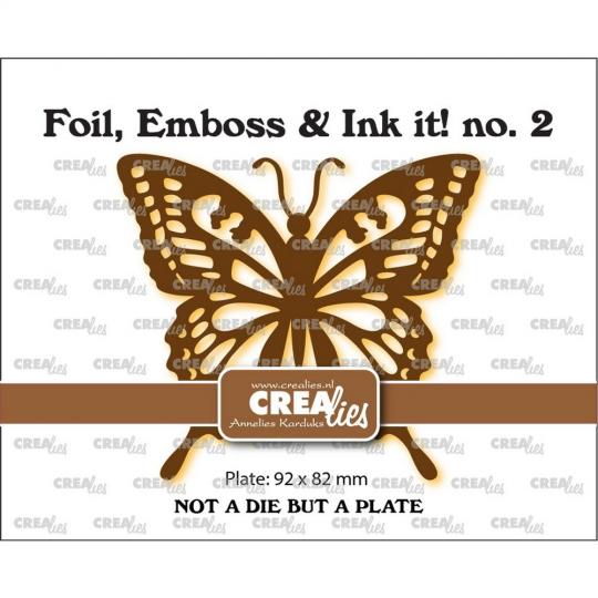 Crealies • Foil, Emboss & Ink It! Stempel - Swallowtail Schmetterling 