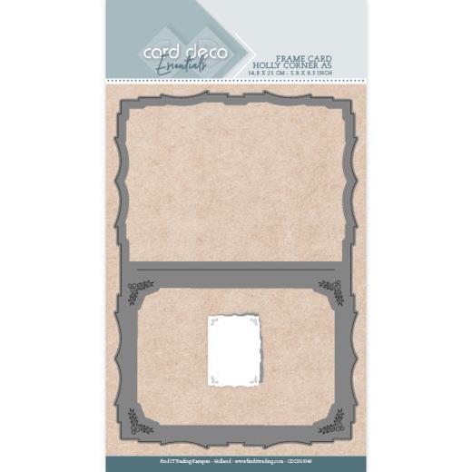 Card Deco - Stanzschablone - Karten -  Stechpalmen Rahmen A5 