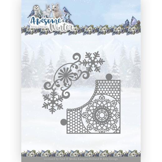 Stanzschablone - Amy Design - Awesome Winter - Winter Lace Ecken 
