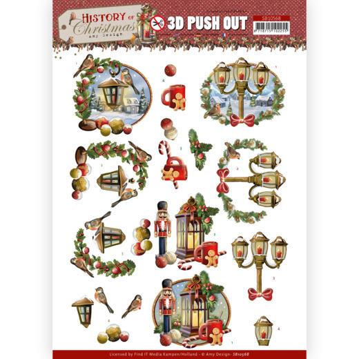 3D-Stanzbogen - Amy Design - History of Christmas - Weihnachts Laterne 