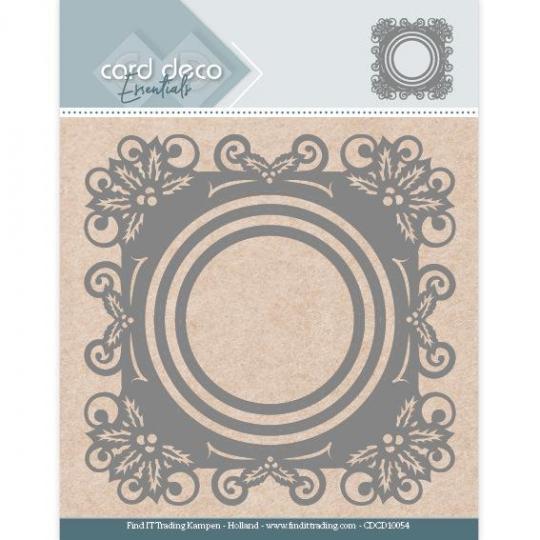 Card Deco - Stanzschablone - Hintergrund - Stechpalme Rund 
