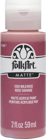 Plaid Folkart - Matte Premium Acrylfarbe - 59ml Wild Rose / Wilde Rose